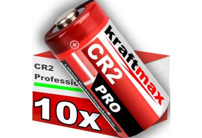 kraftmax 10er Pack CR2 Lithium Hochleistungs- Batterie, (1 St) von kraftmax