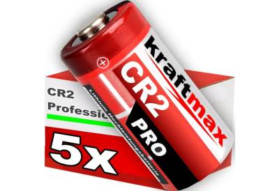 kraftmax 5er Pack CR2 Lithium Hochleistungs- Batterie Batterie, (1 St) von kraftmax