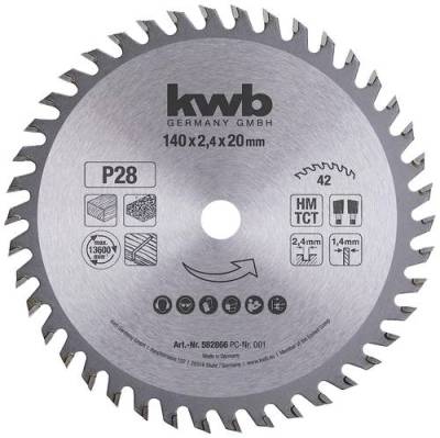 Kwb 582866 Kreissägeblatt 140 x 20mm 1St. von kwb