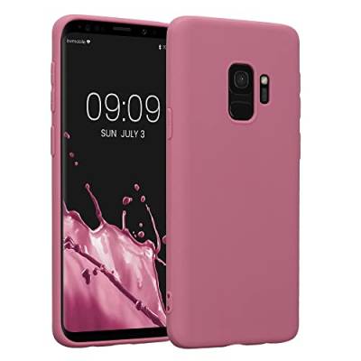 kwmobile Hülle kompatibel mit Samsung Galaxy S9 Hülle - weiches TPU Silikon Case - Cover geeignet für kabelloses Laden - Dark Rose von kwmobile