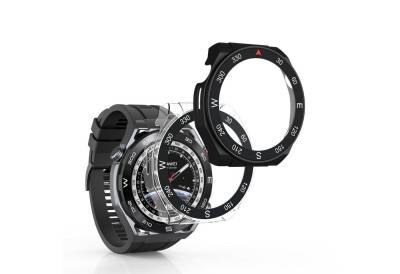 kwmobile Smartwatch-Hülle 2x Hülle für Huawei WATCH Ultimate, Fullbody Fitnesstracker Glas Cover Case Schutzhülle Set von kwmobile