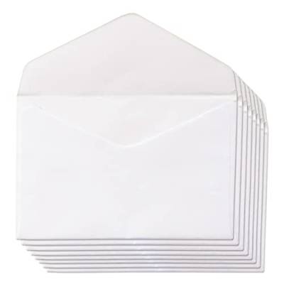 Briefumschläge aus weißem Papier, kleine Umschläge mit Klappe für Einladungen zum Geburtstag, zur Hochzeit oder zur Kommunion, Umschläge für Visitenkarten Maße 70 x 105 mm · m-office (100 Stück) von m-office