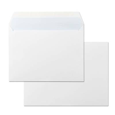 Papierumschläge, weißes Umschlag, 4 Größe, 190 x 250 mm, Umschlag aus Papier mit Verschluss aus Silikon für Dokumente, Versand oder Lagerung · m-office (50 Stück, 190 x 25 Stück 0 mm von m-office