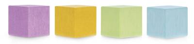 magnetoplan Neodym-Magnete Wood Series Cube, farbig von magnetoplan