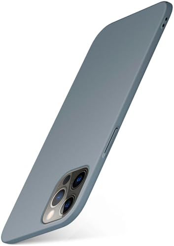 moex Alpha Case für Apple iPhone 12/12 Pro Hülle minimalistisch Stoßfest und Leicht, Dünnste Handyhülle, Super Slim Schutzhülle Ultra Air Hardcase aus Kunststoff - Taupe von moex