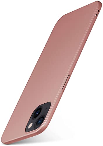 moex Alpha Case für Apple iPhone 13 Mini Hülle minimalistisch Stoßfest und Leicht, Dünnste Handyhülle, Super Slim Schutzhülle Ultra Air Hardcase aus Kunststoff - Rosegold von moex