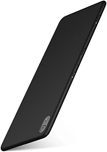 moex Alpha Case für Sony Xperia XA Hülle minimalistisch Stoßfest und Leicht, Dünnste Handyhülle, Super Slim Schutzhülle Ultra Air Hardcase aus Kunststoff - Matt Schwarz von moex