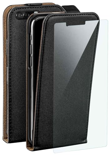 moex Flip Case für Huawei P9 Hülle, PU Lederhülle, Klapphülle, Handytasche, Schutzhülle mit Schutzfolie, Handyhülle klappbar, 360 Grad Rundum-Schutz - Schwarz von moex