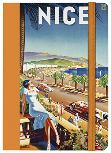 moses. Notizbuch Retro Poster Nizza Promenade von PLM | Auch als Tagebuch geeignet | Din A5 | Liniert | 160 Seiten von moses