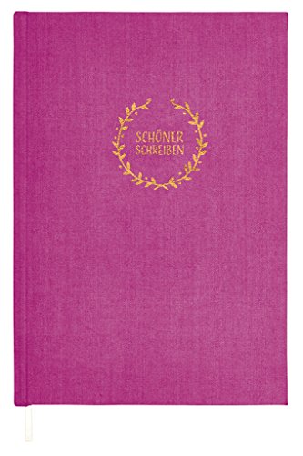 moses. libri_x Notizbuch Schöner Schreiben, liniert, pinkes Büchlein mit 256 linierten Seiten für Notizen von moses