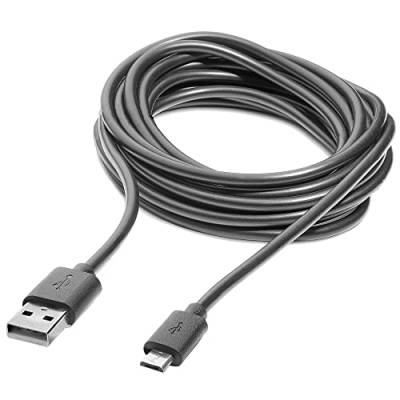 Numskull 4 m langes Premium-PVC-Kabel für Xbox One und PS4-Controller, Micro-USB-Ladekabel, funktioniert mit Smartphones/Tablets (4 m Länge) (PS4) von numskull