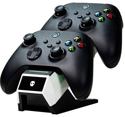 Numskull NUM-461 Offizielle Xbox Series X Twin Wireless Controller-Ladestation, beinhaltet 2 x wiederaufladbare Akkus, kompatibel mit Xbox Series S von numskull