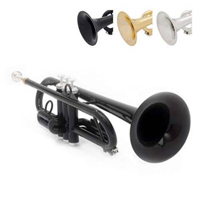 pTrumpet Trompete hyTech Kunststoff schwarz mit Gig Bag von pTrumpet