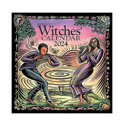 Hexen Wandkalender 2024 | Bunte 12 Monats Wandkalender | 2024 Witches' Calendar | Kunstdekor Kalender für Zuhause und Schlafzimmer | Geschenk Kalender zu Weihnachten von puzzlegame
