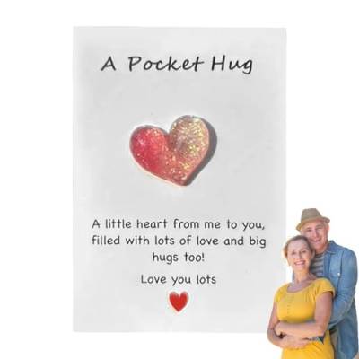 puzzlegame Herz-Taschen-Umarmungskarte, Taschen-Umarmungs-Liebeskarte | Motivierende Liebeskarte zum Muttertag - Pocket Hug Herz-Dekoration für Jahrestag, Abschluss, Geburtstag von puzzlegame