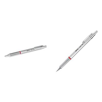rOtring Rapid PRO Kugelschreiber | Mittlere Linienbreite | Silber Rapid PRO Druckbleistift | 0,7 mm | Silberfarbener Schaft von rOtring