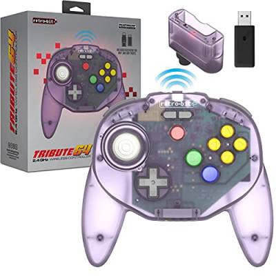 Retro-Bit Tribute64 2.4GHz Wireless Controller for N64SwitchPCMac and other USB devices - Atomic Purple [ ] von retro-bit