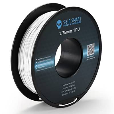 SainSmart TPU 3D-Drucker Filament, 1,75 mm, 0,8 kg, Weiß von sainsmart