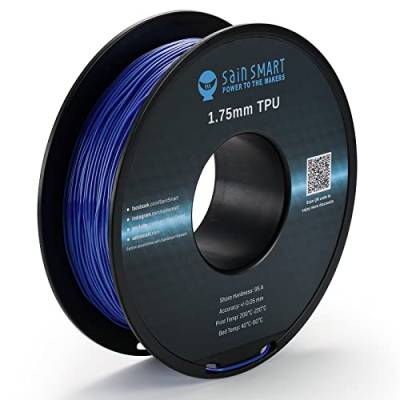 SainSmart flexibles TPU 3D-Druck-Filament, 1,75 mm, 0,8 kg, Maßgenauigkeit +/- 0,05 mm, Galaxy Blue von sainsmart