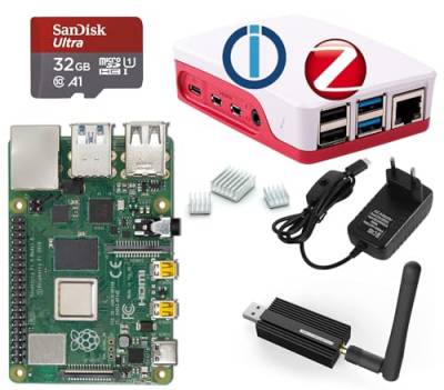 Raspberry Pi 4 Model B, 4 GB (4GB) mit ioBroker + ZigBee USB Stick Komplett-Set von smart-home-komponente