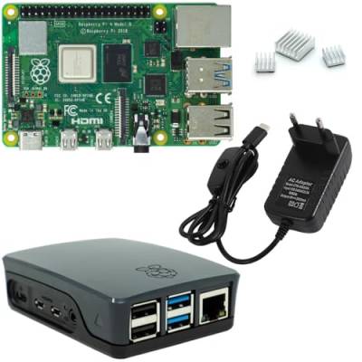 Raspberry Pi 4 Model B 4GB Bundle, schwarz von smart-home-komponente