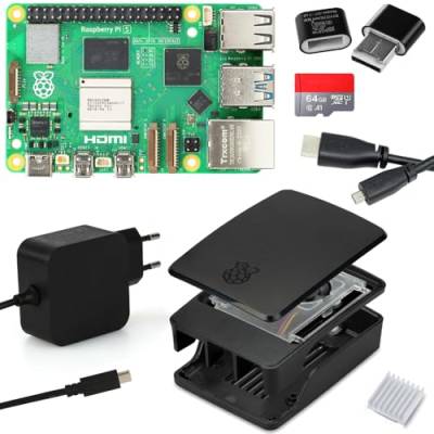 smart-home-komponente - Raspberry Pi 5 / 8GB Desktop-Starter-Kit (32 GB) schwarz von smart-home-komponente