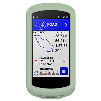 subtel® Schutzhülle kompatibel mit Garmin Edge 1040 / Edge 1040 Solar Silikonhülle - Schutz Tasche Silikon Hülle, Fahrrad Navi Case - GPS Cover Bumper Etui grün von subtel