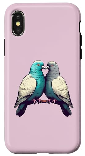 Hülle für iPhone X/XS Taube Turteltauben Vogel Taubenzüchter Brieftaube Tauben von tatia4design