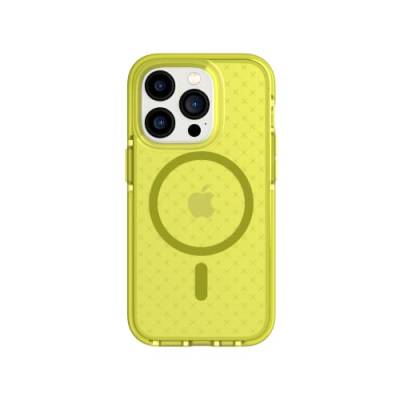 tech21 iPhone 14 Pro Evo Check kompatibel mit MagSafe® - Stoßdämpfende & schlanke Schutzhülle mit 4,8 m FlexShock Multi-Drop Schutz & Extra Tasten von tech21