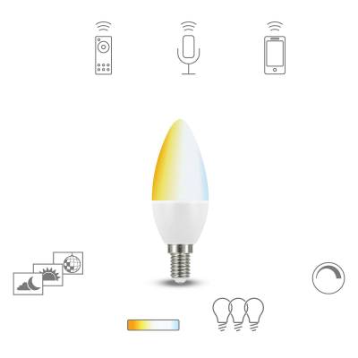 Müller Licht tint white LED-Kerzenlampe E14 5,8W von tint