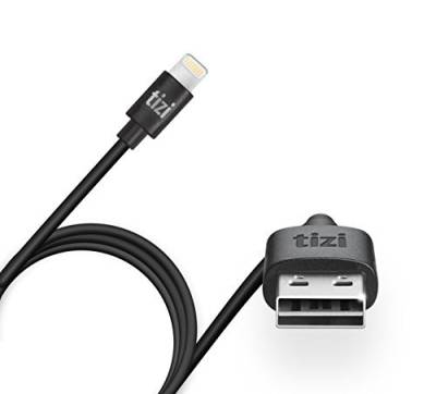 equinux tizi flip – Lightning Kabel mit doppeltseitigem USB-Flip Stecker (90cm, schwarz), Apple Mfi Zertifiziert, Daten- und Ladekabel mit reversiblem Stecker. von tizi