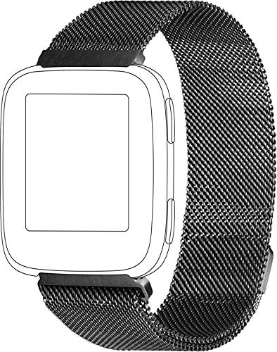 topp - Mesh Armband für Fitbit Versa, grau von topp