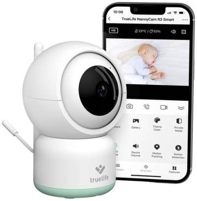 Truelife NannyCam R3 Smart TLNCR3S Babyphone mit Kamera WLAN 2.4GHz von truelife