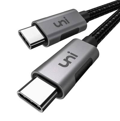 uni USB-C Ladekabel 4.5m, USB C auf USB C Kabel 5A 100W, kompatibel für iPhone 15/15 Plus/15 Pro, MacBook Pro M2, iPad Pro, Surface Book, Galaxy, Google Pixel 3/3XL usw. von uni