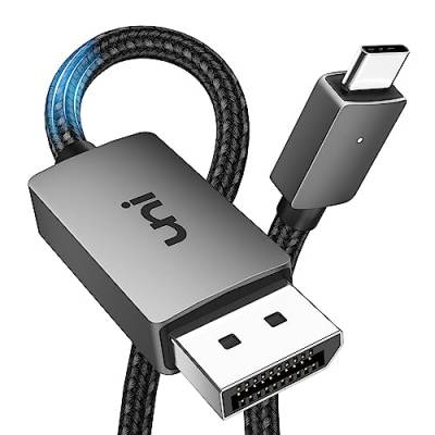 uni USB C auf Displayport Kabel 8K DP 1.4 Kabel (8K@60Hz, 4K@120Hz, 2K@240Hz, 5K@120Hz) unterstützt HDR, HBR3, 32.4Gbps-Bandbraite, kompatibel für Macbook Pro, iPad Pro, iMac, Dell XPS usw.-1m von uni