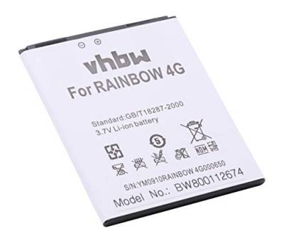 vhbw Li-Ion Akku 2500mAh (3.7V) kompatibel mit Handy Smartphone Telefon Wiko Rainbow 4G Ersatz für L5503, 37178, L5503AE. von vhbw