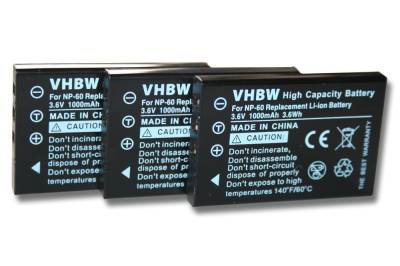 vhbw kompatibel mit BenQ DC Serie DC-5330, DC-60 Kamera-Akku Li-Ion 1000 mAh (3,6 V) von vhbw