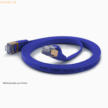 wantec wantecWire Patchkabel CAT6A extraflach FTP blau 0,10m von wantec