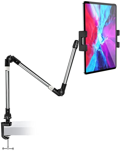 Woleyi Tablet-Ständer, Schwanenhals, robuste Aluminium-Tischhalterung, flexibler Armclip, Tablet-Halterung, kompatibel mit iPad Pro 9.7, 10.5, 12.9 von woleyi