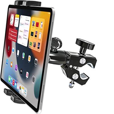 woleyi Aluminium-Fahrrad-Tablet-Halterung, Kamera-Klemme, Lenkerklemme, Tablet-Halter für Motorrad, Fahrrad, Roller, Kinderwagen, Golfwagen, Rollstuhl für iPad Pro 12.9, iPhone, 4.7-13 Zoll Geräte von woleyi