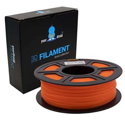 yourDroid PLA Filament Transparent Orange 1.75mm 1kg von your droid