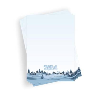 Briefpapier Neujahr DIN A4 (100) von zartbesaitet.com Schöne Produkte aus Papier