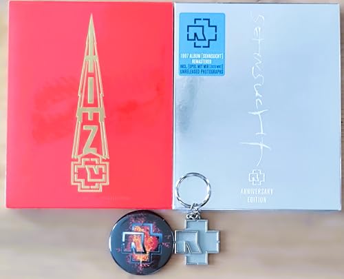 RAMMSTEIN, Special Edition Fan-Set, 2 Albums im Digipack: Zeit (2022) +, Sehnsucht (2023) mit Schlüsselanhänger ”Logo” und Magnet ”Lava Logo” von .