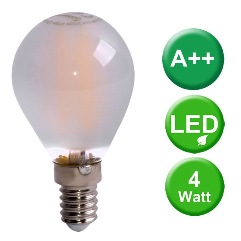 LED 4 Watt Filament E14 Leuchtmittel, 400 Lumen, DxH 4,5x8 cm von (LIGHTME)