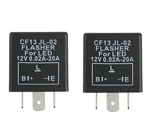 2 Stücke LED Blinker-Relais Lastunabhängig CF13 12V 0,02-20A 3-Polig Flasher Blinkrelais for LED indicator B.L.E Type von 通用
