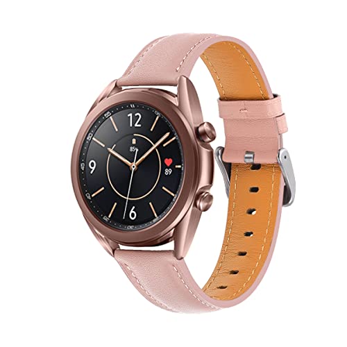 Juaupepo Echtleder-Armband kompatibel mit Galaxy Watch 3 41mm, Damen Herren 20mm Schnellverschluss-Armband für Galaxy Watch 42 mm/Watch 6 5 4 Classic Smartwatch von Juaupepo