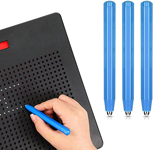 通用 Ersatz Stylus Magnet Zeichenstift Magnet Ersatzstifte für Play Magnapad Magnetische Schreibtafel A bis Z und Zahlen 0 bis 9, Gelb, 3 Stück (Blau) von 通用