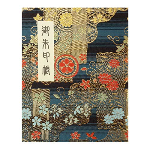 [HOTOKUDO] 'Goshuin-cho' Japanese pilgrimage stamp(note)book with protective cover. (Book type, Navy. 60 pages, Brocade. H: 6.69 W: 5.31, (import japan)) by HOTOKUDO von 法徳堂