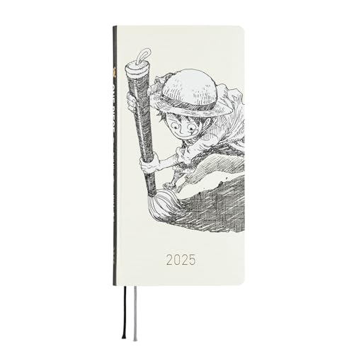 Hobonichi Techo 2025 Weeks [Englisch/Hoch und Schlank/Januar Start/Planer] ONE PIECE magazine: Straw Hat Luffy (Elfenbeinfarben) von ほぼ日
