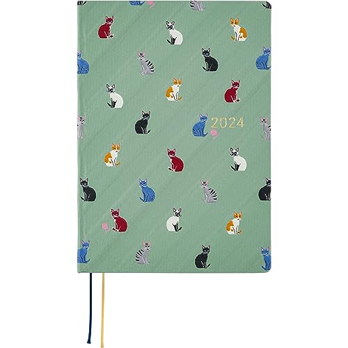 Hobonichi Techo HON A5 [English/A5 Size/January 2024 Start] Bow & Tie: Cats & Me von ほぼ日